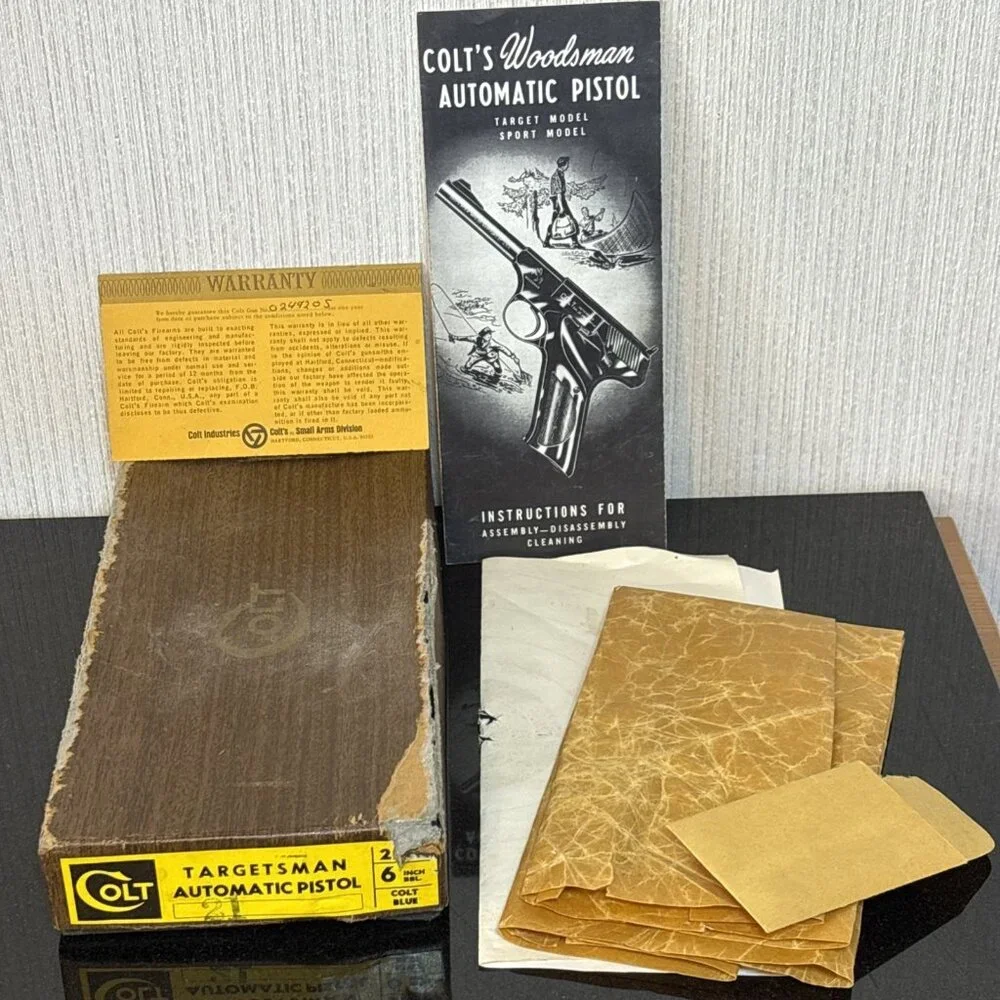 Colt Targetsman Original Box w/ Warranty Card Instructions Target Wrapping Paper